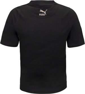 PUMA Dames Retro Sport Grafisch T-shirt Logo Zwart Top577686 01 - M