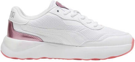 PUMA Dames runtamed girlpower leren platform trainers - maat 35,5 Wit