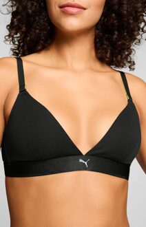 PUMA Dames Sport Triangel Bralette 3D Knit Zwart - XL
