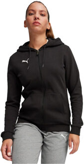 PUMA Dames team goal casuals full zip hoodie - maat L Zwart