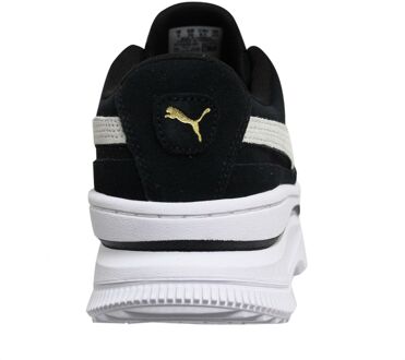 PUMA Deva Suede Leather Zwart Wit Lace Up Damestrainers 372423 03 - maat