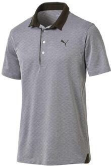PUMA Diamond Jaquard Grijs/Kaki Performance Fit Heren Golf Poloshirt 576125 04 - maat M