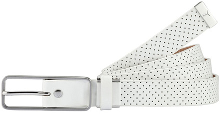 PUMA Dimple Op Lengte Gesneden Riem Heren Wit Golfleer 053007 02 - One Size