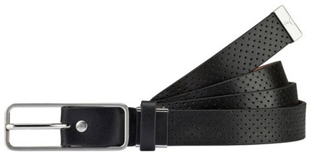 PUMA Dimple Op Lengte Gesneden Volwassenen Zwarte Golf Leren Riem 053007 01