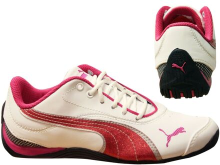 PUMA Drift Cat III L Glitter Sneakers Junior Sportschoenen - Maat 31 - Unisex - wit/roze