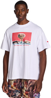 PUMA E.t. T-shirts Heren - Wit - Maat S - Katoen Jersey White
