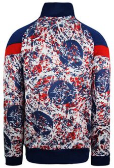 PUMA Engeland 3 Leeuwen Mouw Zip Up Blauw Rood Heren Voetbal Track Jacket 656883 01 Veelkleurig