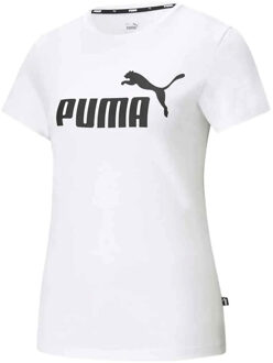 PUMA ESS Logo Tee - Wit Damessshirt - XL
