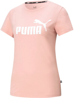 PUMA ESS Logo Tee Women - Roze T-Shirt - XL