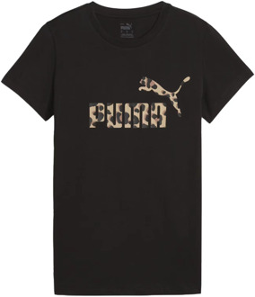 PUMA Ess+ animal t-shirt Zwart - M