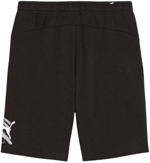 PUMA Ess+ grafische print logo heren shorts Zwart - M