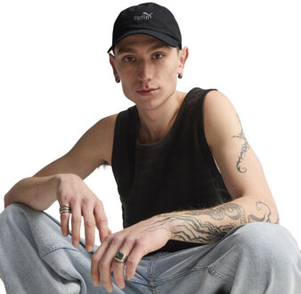 PUMA Ess verhoogde baseballpet Zwart - One size