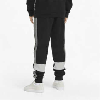 PUMA Essentials Colourblock Sweatpants voor jongens in het zwart - 13-14J / 158-164cm