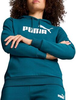 PUMA Essentials Logo Hoodie Groen Vrouwen Puma , Blue , Dames - L,M,S,Xs