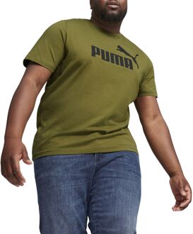 PUMA Essentials Logo Shirt Heren olijfgroen - zwart - M