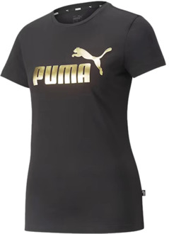 PUMA essentials metallic linear shirt zwart dames - XS