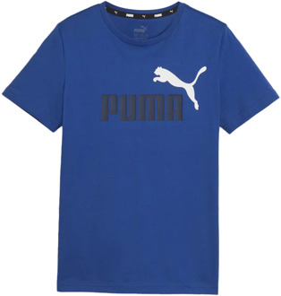 PUMA Essentials+ 2 col logo t-shirt Blauw - 164