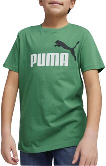 PUMA Essentials+ 2 Logo Shirt Junior groen - wit - zwart - 140