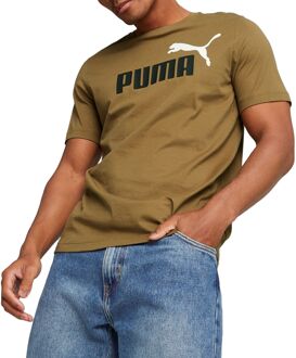 PUMA Essentials+ Logo Shirt Heren bruin - zwart - wit