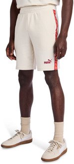 PUMA Essentials+ Tape Korte Broeken Heren - Wit - Maat S - Katoen French Terry White