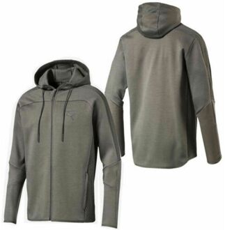 PUMA Evo Net Lange Mouw Zip Up Grijs Heren Track Jacket met capuchon 575042 39