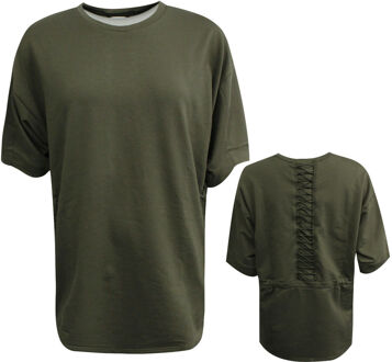 PUMA Evolution Womens Lacing Dry Cell T Shirt Olive Night 573477 14 A7E - maat Groen