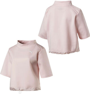 PUMA Evostripe Dames Sweat Tee Fitness Hardloop T-shirt Top Parel 595084 36 R11H Roze