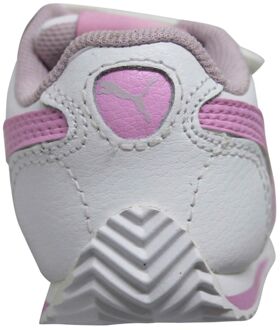 PUMA Fieldsprint Leather Hook & Loop Kids White Low Toddlers Trainers 354597 52 - maat Wit