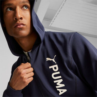 PUMA fit double knit fz hoodie - Blauw - L