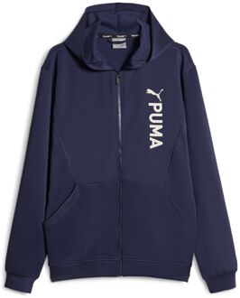 PUMA fit double knit fz hoodie - Blauw - M