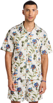 PUMA Floral Sport T-shirts Heren - Wit - Maat S - Poly Mesh White