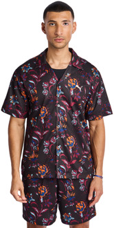 PUMA Floral Sport T-shirts Heren - Zwart - Maat L - Poly Mesh Black