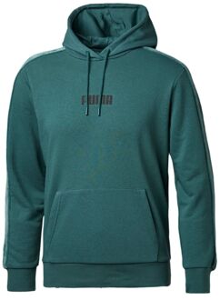 PUMA Fluwelen Hoodie Logo Trui Groen Zweet - Heren