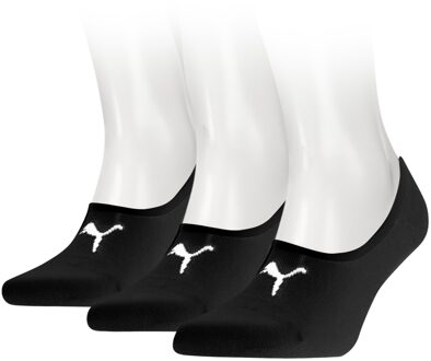 PUMA Footie Sokken - 3 pack - Zwart - Maat 39-42