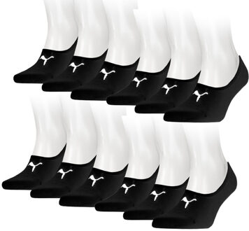 PUMA Footies 12-pack Unisex Zwart-43/46 - 43/46