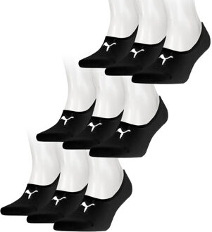 PUMA Footies 9-pack Unisex Zwart-39/42 - 39/42