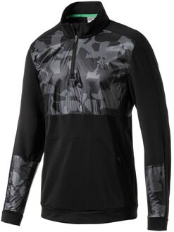 PUMA Golf WarmCell Union Pullover 1/4 Zip Up Camo Heren Track Top 577912 02 - maat S Zwart