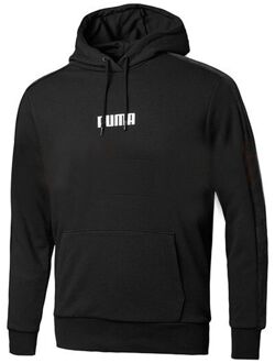 PUMA Graphic Logo Long Sleeve Pullover Zwart Heren Fluwelen Hoodie 844462 04