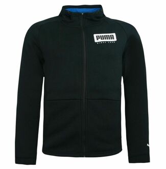 PUMA Graphic Logo Long Sleeve Zip Up Zwart Heren Track Jacket 853567 01 - maat