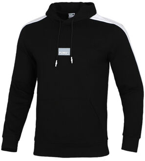 PUMA Heren Avenir Graphic Hoodie Getapete Logo Trui Zwart 598233 01 - maat S