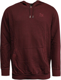 PUMA Heren Distressed Pullover Trui Sweatshirt Hoody Hoodie Wijn 575306 01 A17E Bourgogne