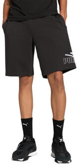 PUMA Heren ess+ grafisch logo shorts Zwart