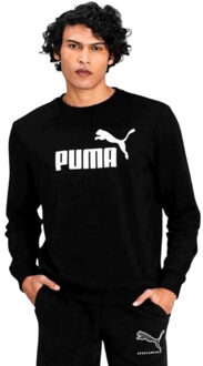 PUMA Heren ess sweatshirt met groot logo Zwart