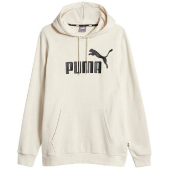 PUMA Heren essential big logo evening full zip hoodie - maat M Beige