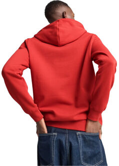 PUMA Heren essentials logo hoodie Rood - M