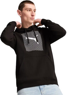 PUMA Heren essentials logo hoodie Zwart - S