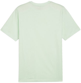 PUMA Heren essentials+ logo tweekleurig t-shirt Groen