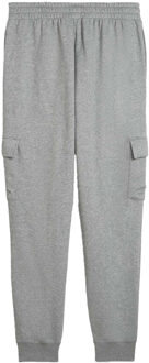 PUMA Heren Fleece Cargo Broek met Klein Logo (Grijs)