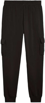 PUMA Heren Fleece Cargo Broek met Klein Logo (Zwart)