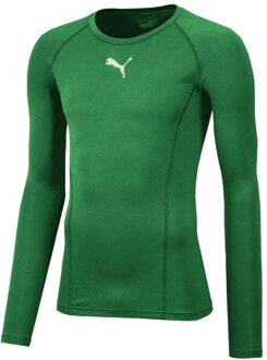 PUMA Heren liga thermo top met lange mouwen Groen - S